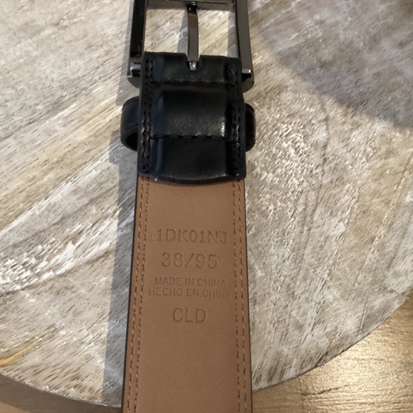 Black Leather Dockers Belt Size 38 - Picture 2 of 7